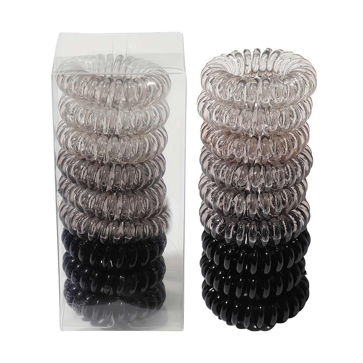 18pcs Small Spiral Hair Tie Elastic No Crease Hair Rope Ponytail Holder