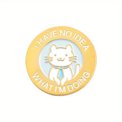 Cartoon Cat Zinc Alloy Brooch for Backpacks