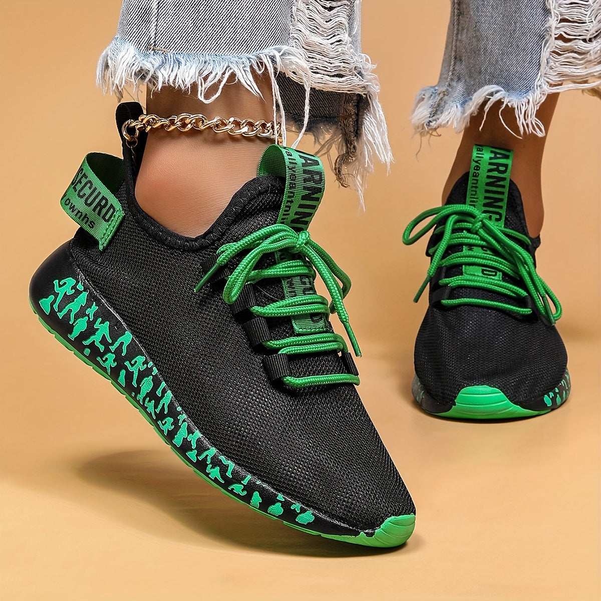 Women's Running Shoes Flying Woven Comfort Athletic Shoes Lace Up