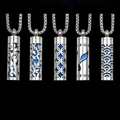 Aromatherapy Diffuser Necklace Stainless Steel Box Style
