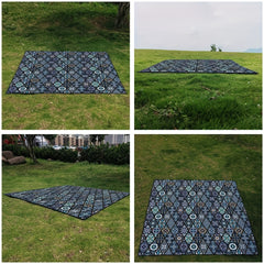 Retro Printed Picnic Mat 210D Oxford Cloth Waterproof Foldable Durable Odor Mat