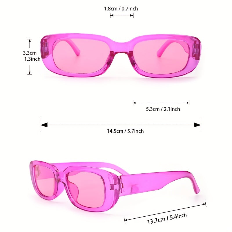 2piars Y2K Wrap Around Sunglasses Pink UV400