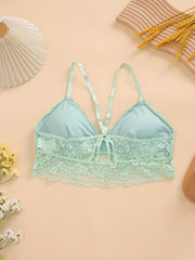  Floral Jacquard Lace Bralette