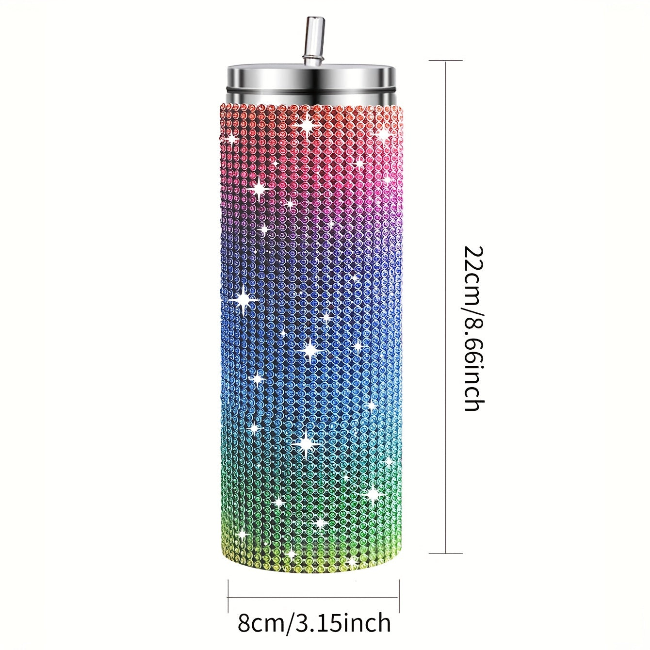 20oz Stainless Steel Tumbler Sparkle Water Cup