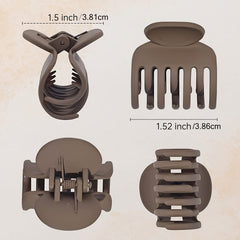 4pcs Small Hair Claw Clips Matte Octopus Hair Clips for Women Girls