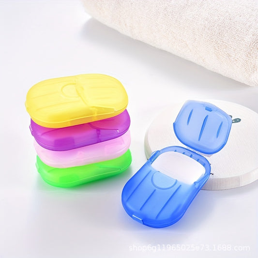 20pcs Portable Hand Washing Soap Paper for Outdoor Travel and Camping