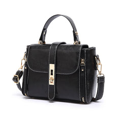 Retro Style Faux Leather Flap Purse Shoulder Bag