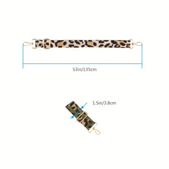 Leopard Pattern Bag Strap Wide Adjustable Replacement Crossbody Strap