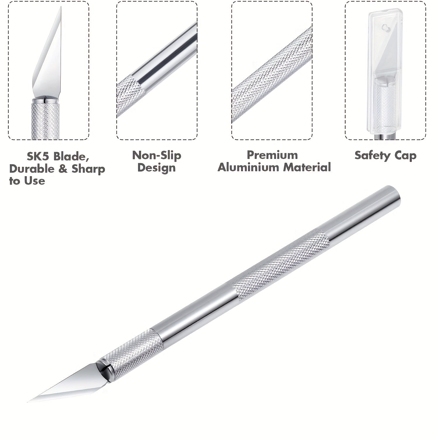 Stainless Steel Pumpkin Carving Set w/ 5 Blades - DIY Art Cutting Stencil