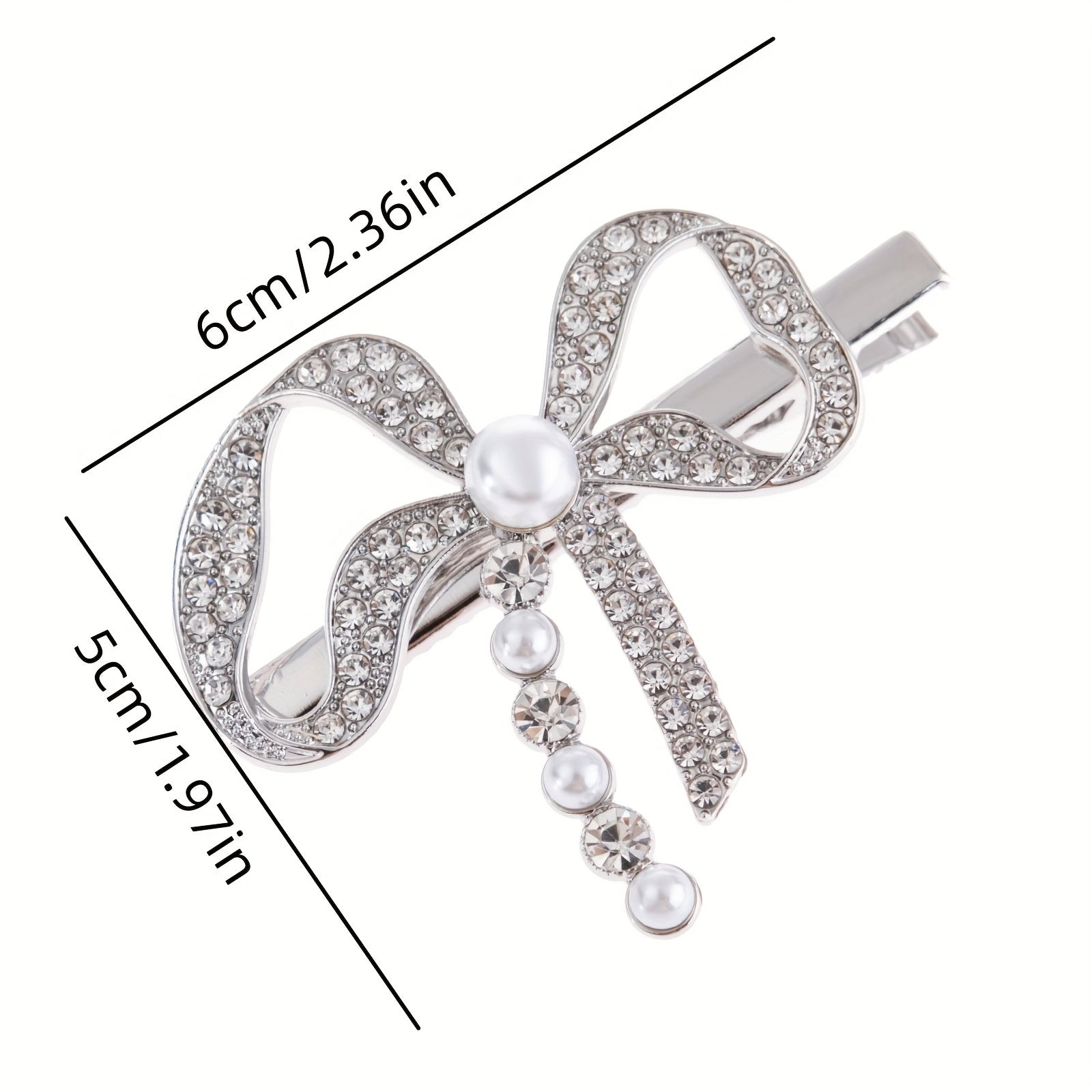 Sweet Pearl Bow Hair Clip for Women Girls