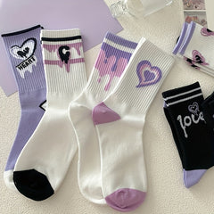 Girls Kids Casual Sports Socks Cartoon Stockings