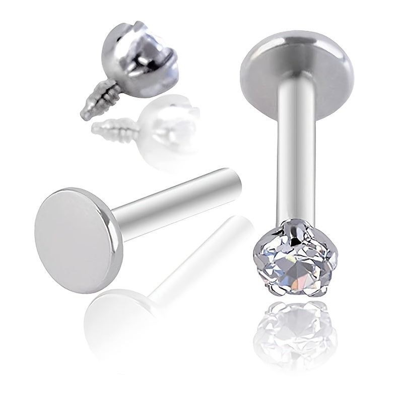 Fashionable Zircon Punk Stainless Steel Piercing Set