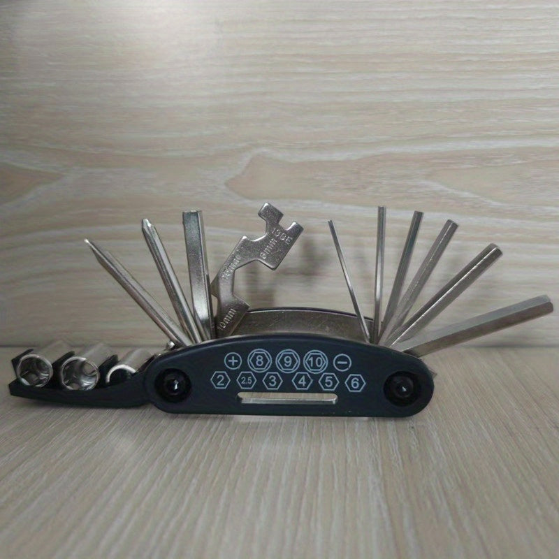 16-in-1 Carbon Steel Bike Repair Tool Kit for Easy Maintenance