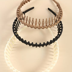3pcs Nonslip Tooth Headband Wavy Head Hoop Hair Band For Women Girls