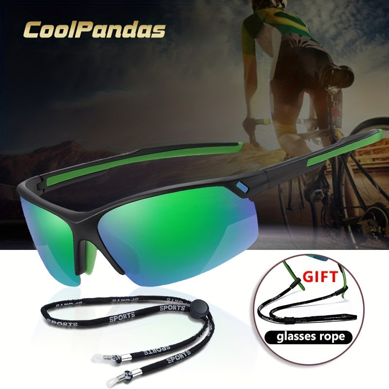 CoolPandas Men's Tr90 Ultralight Sports Polarized Sunglasses