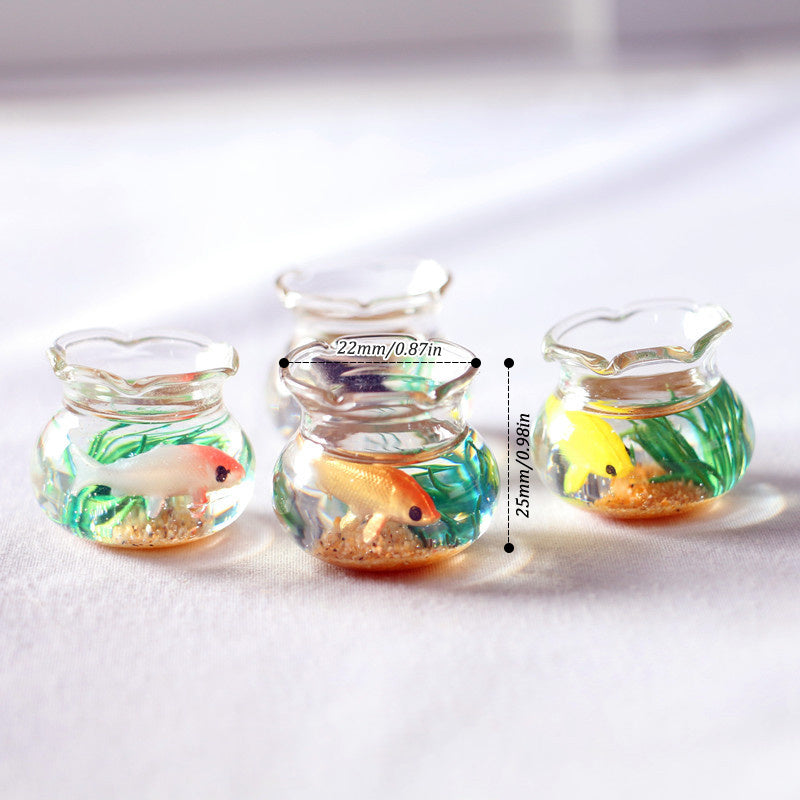 Mini Glass Fish Tank Aquarium for Doll House