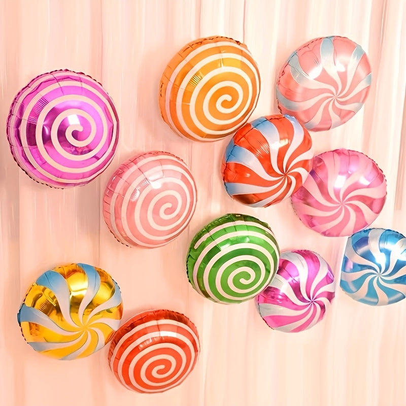 10pcs Lollipop Aluminum Foil Balloons Birthday Party Decoration
