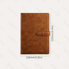 A5 Leather Buckle Diary Notebook for Office Meeting