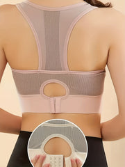 Zipper Sports Bra High Waist Shockproof