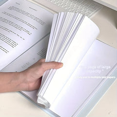 5pcs A4 Gradient Information Transparent Flip Folder Large Capacity Storage Book