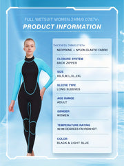 REALON Women's 2mm Neoprene Full Body Wetsuit