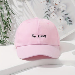 Busy Letter Embroidered Baseball Cap Sun Hat Outdoor Peaked Cap