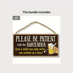 Funny Bar Sign Be Patient Bartender Wall Art Decor