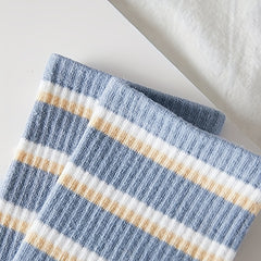 6 Pairs Striped & Plaid Crew Socks Comfy & Breathable Colorblock Socks