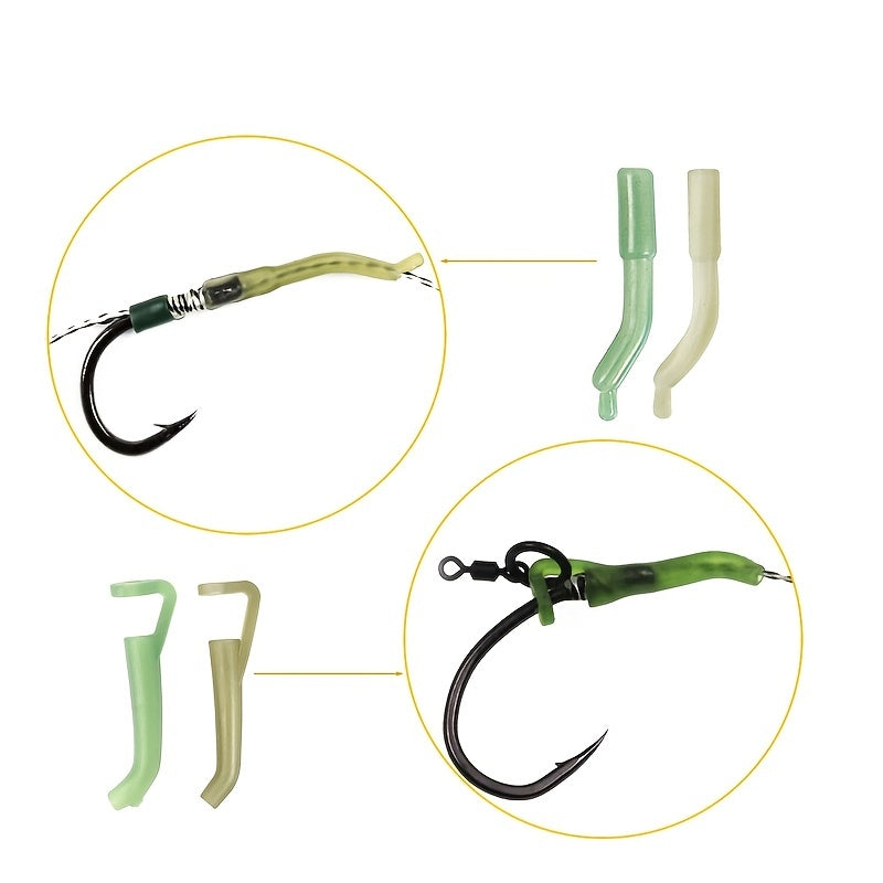 420 Piece Carp Fishing Kit Hooks Materials Portable Box Bass Silver Carp