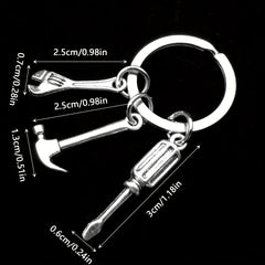 Stainless Steel Tool Keychain Hammer Wrench Screwdriver