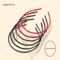6pcs Teeth Comb Headband Plastic Hair Band Non-slip Hard Hair Hoop