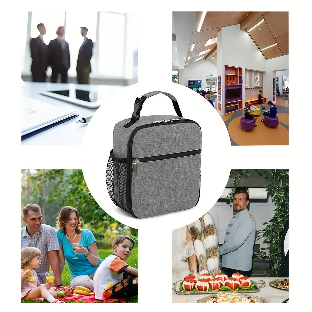 Large Capacity Portable Lunch Box Bag Aluminum Foil Insulation Belt Lunch Bag