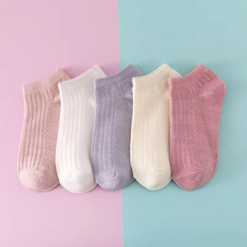 5 Pairs Women's No Show Socks Breathable Low Cut Ankle Stockings