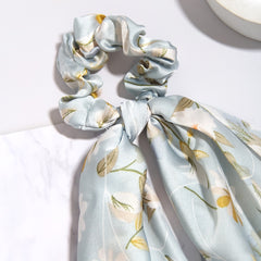Vintage Print Hair Tie Scrunchie Flower Streamer Hair Accessories