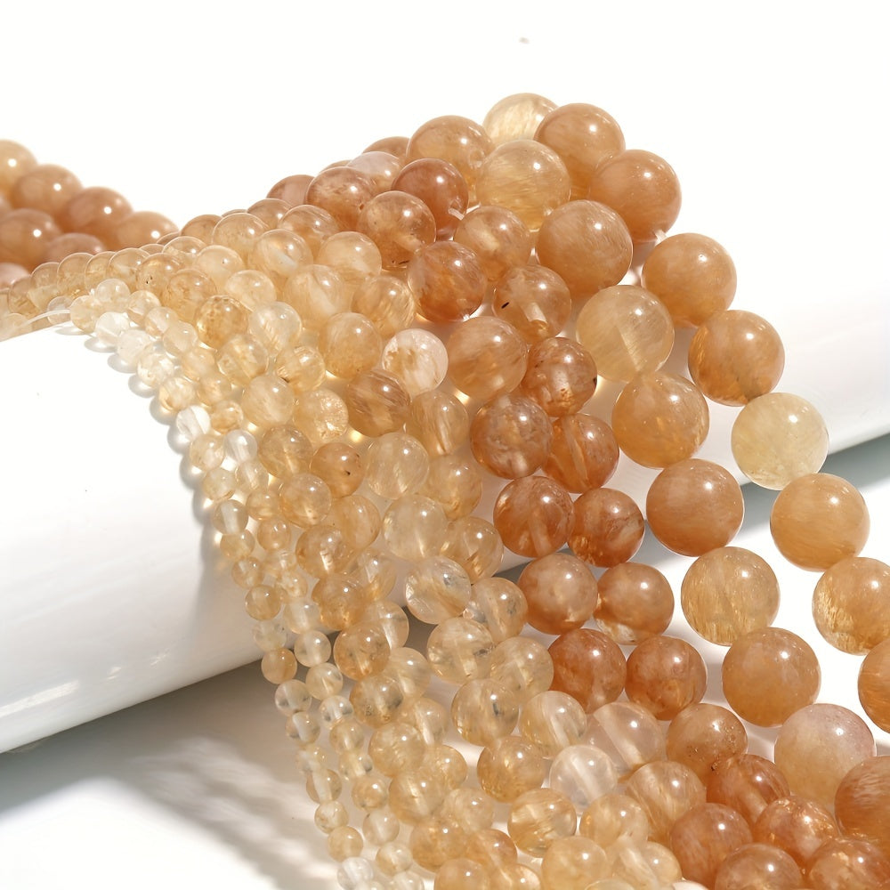 Natural Brown Crystal Round Beads 4-12mm