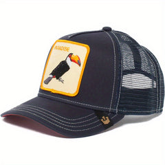 Bird Patch Embroidery Trucker Hat Mesh Baseball Cap Dad Hat