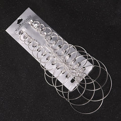 Hoop Earrings 12 Pairs Set Exaggerate Accessories For Women Girls Gift