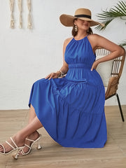  Halter Neck Maxi Cami Dress