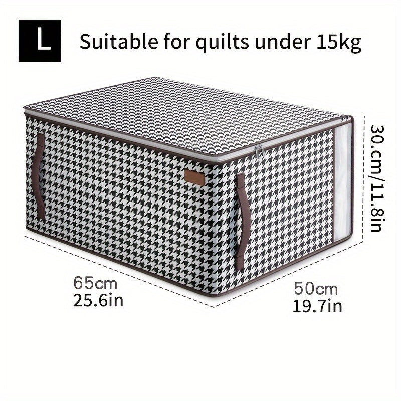 Houndstooth Clothes Storage Bag Sorting Box