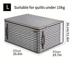 Houndstooth Clothes Storage Bag Sorting Box