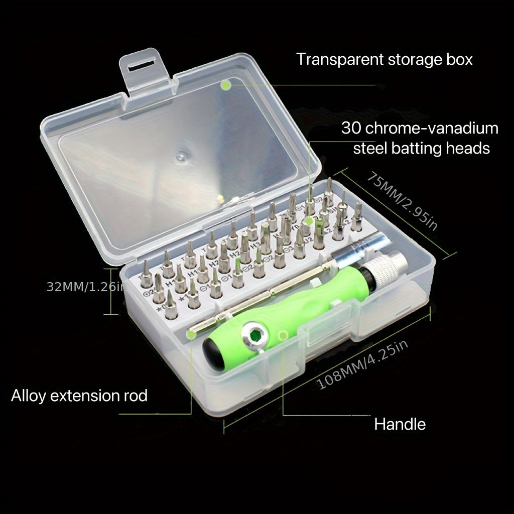 32-in-1 Precision Screwdriver Set for DIY Electronics & Furniture Repair