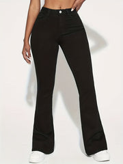 High Stretch Flared Jeans Bell Bottom Wide Legs Versatile Denim Pants