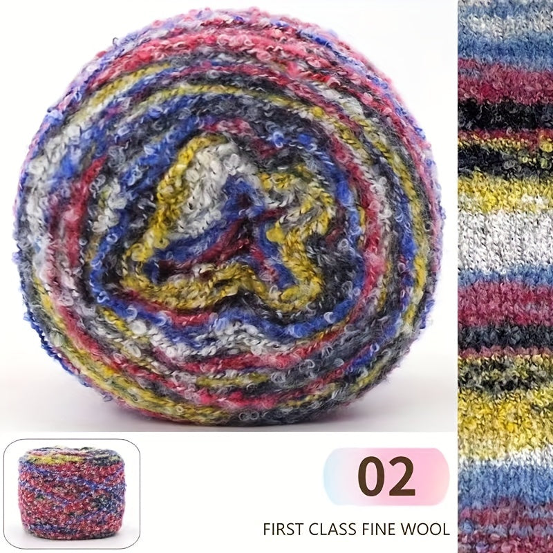Gradient Mohair Coil Wire Wool Blend for DIY Knitting Crocheting