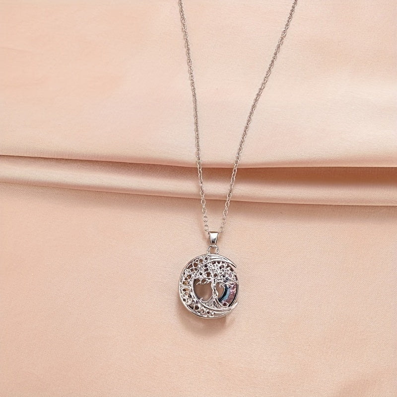 Tree Of Life Crystal Pendant Necklace Banquet Jewelry