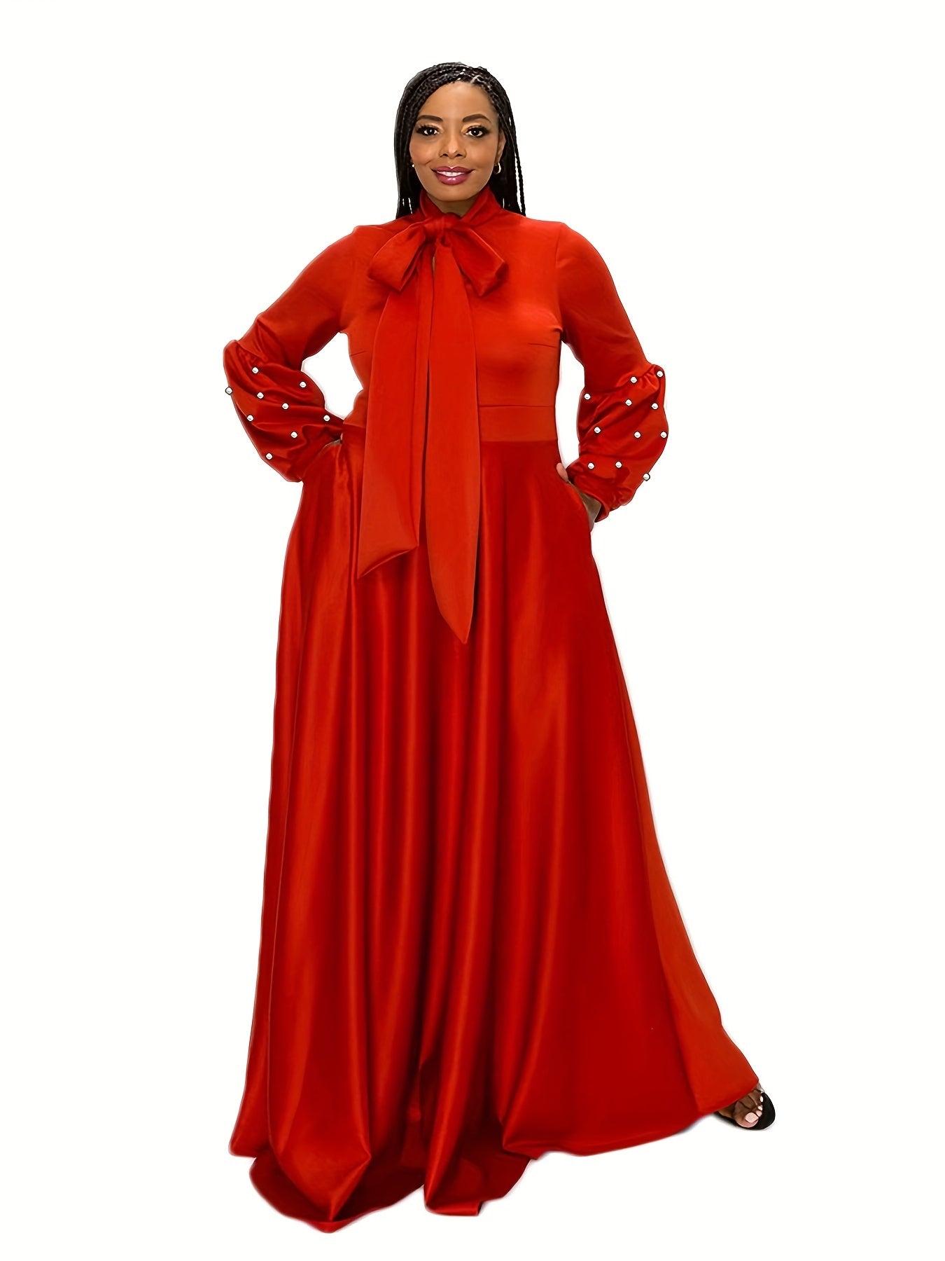  Knot Front Maxi Party Dress