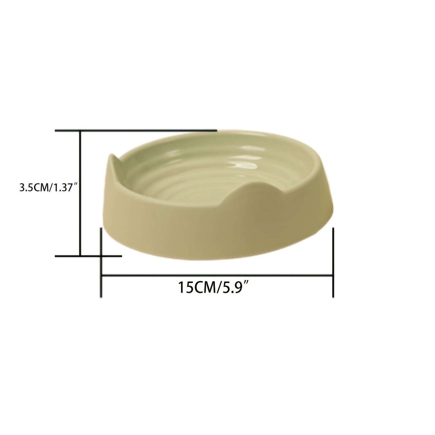 Cat Ear Shape Plastic Cat Food Water Snack Bowl Pet Feeding Supplies