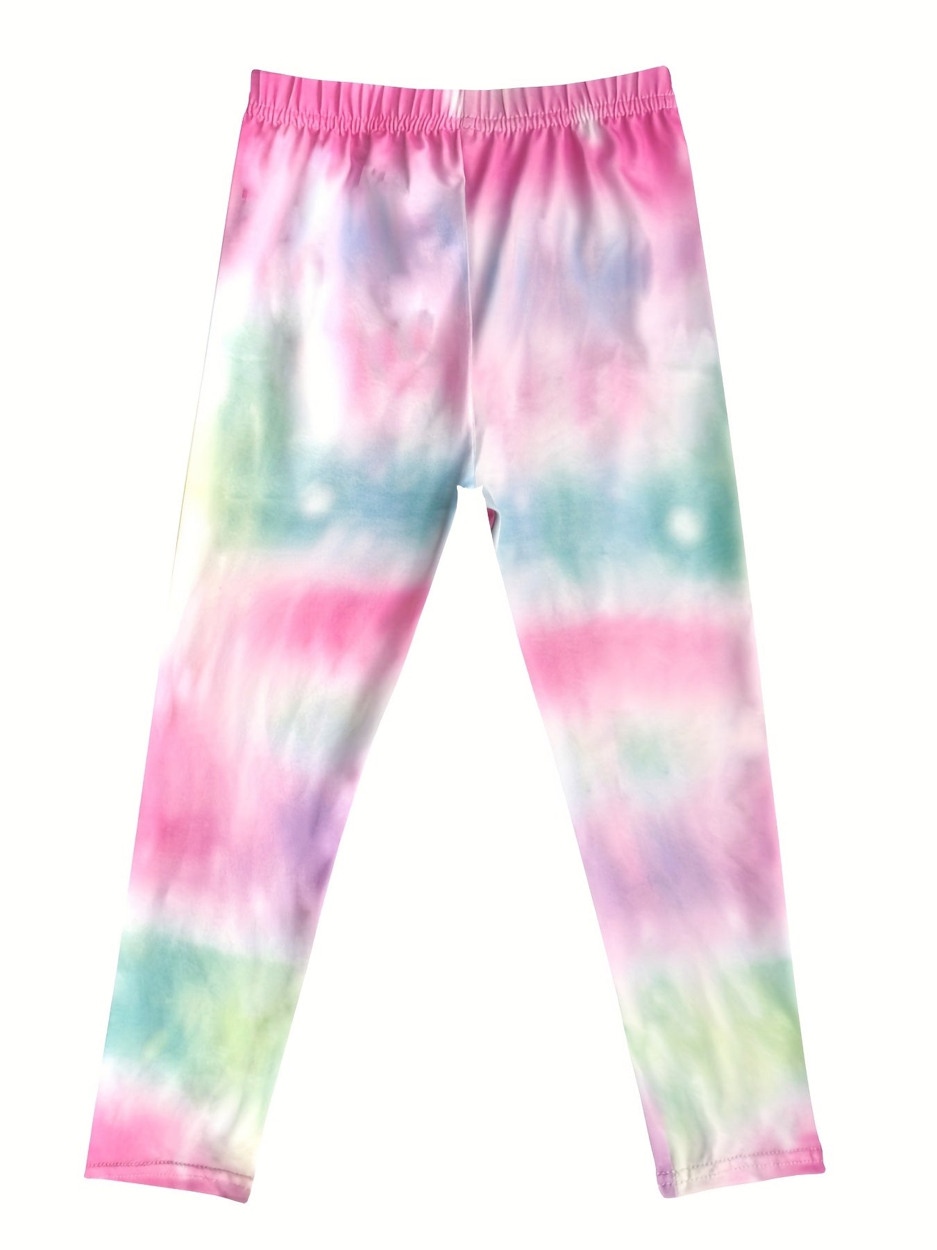 Girls Tie Dye Stretch Soft Leggings Elastic Waist Athletic Tight Slim Yoga Pants