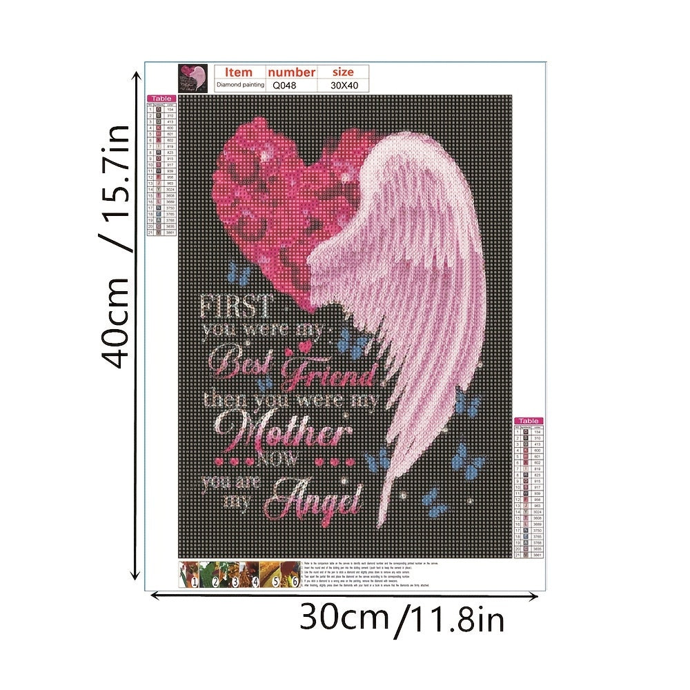 5D Diamond Painting Kit - Butterfly Heart Art - DIY Adults & Kids