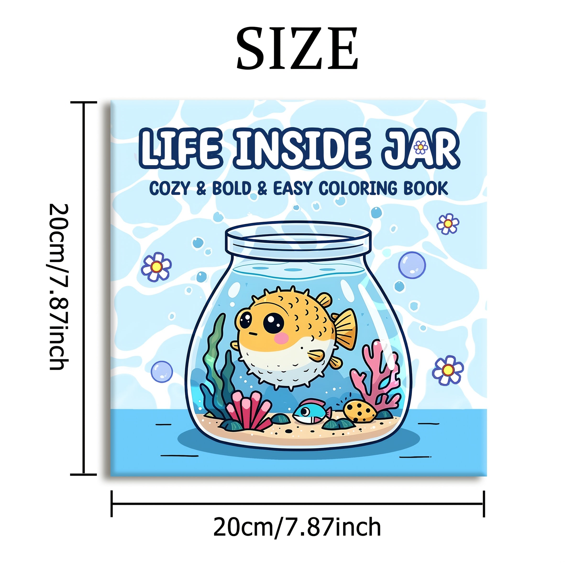 Sea Creatures & Flowers Coloring Book