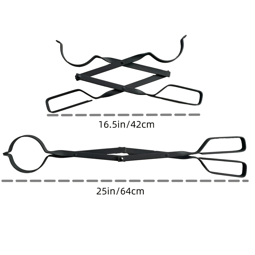 Fireplace Tong Metal Log Grabber Fire Pit Log Tools